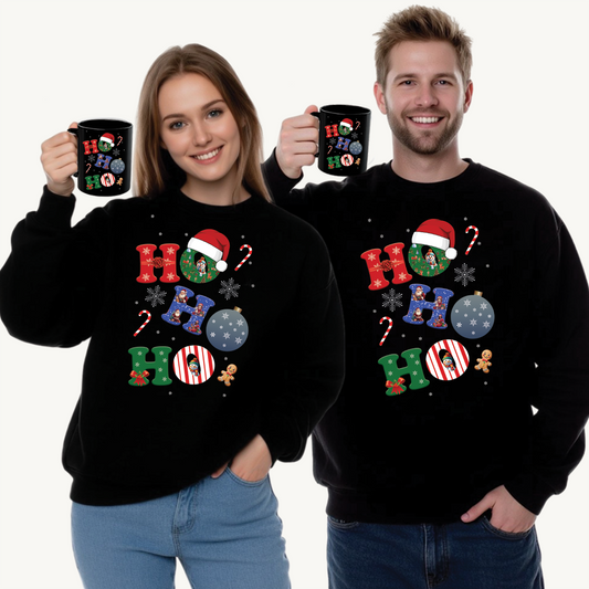 🎄Joy Stacked: A Tower of Holiday Cheer - Festive Crewneck Sweatshirt with Holiday Cheer, Cozy Winter Sweater, Christmas Gift, Unisex Holiday Apparel, Comfortable Loungewear