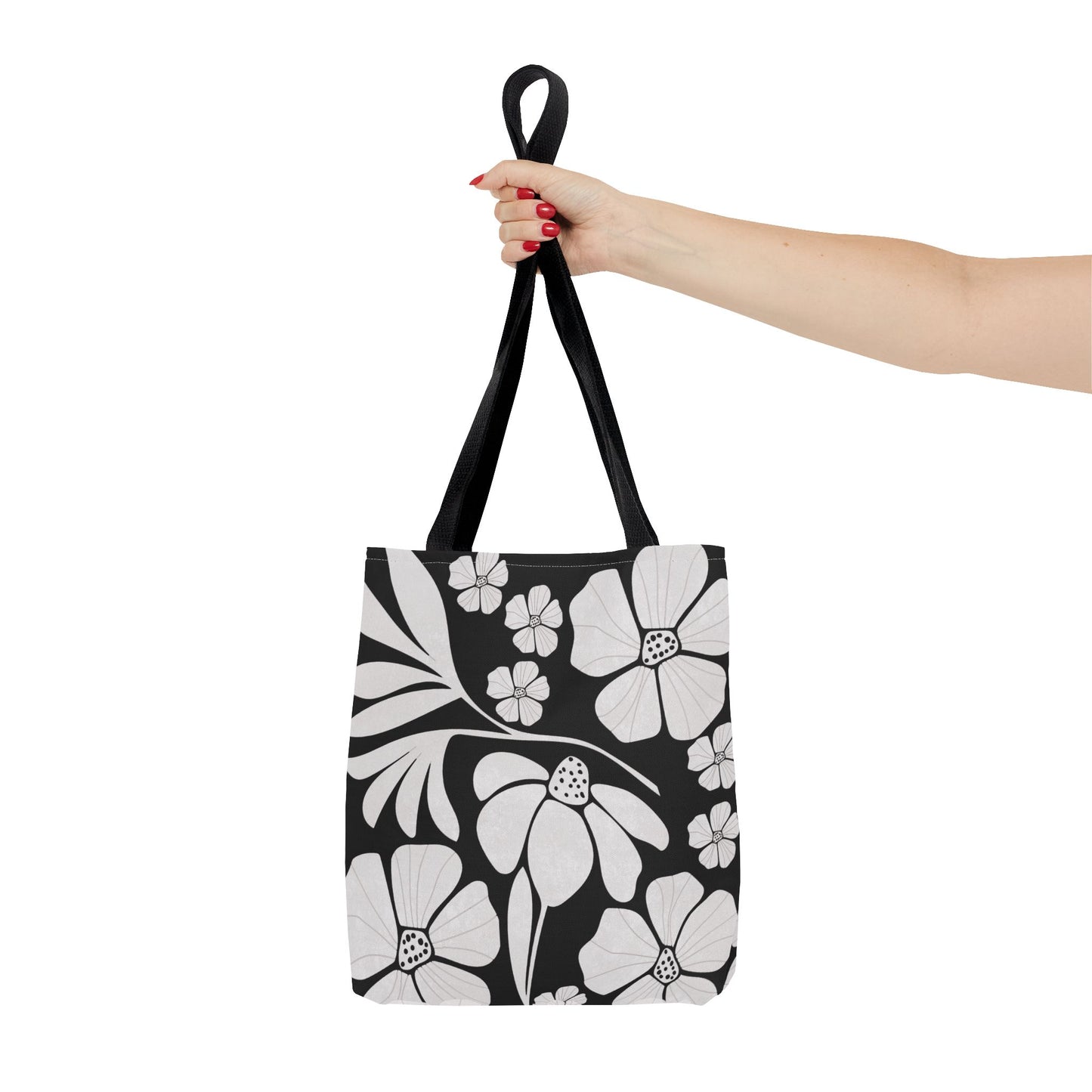 Boho Flowers Tote Bag - Retro Vintage Style