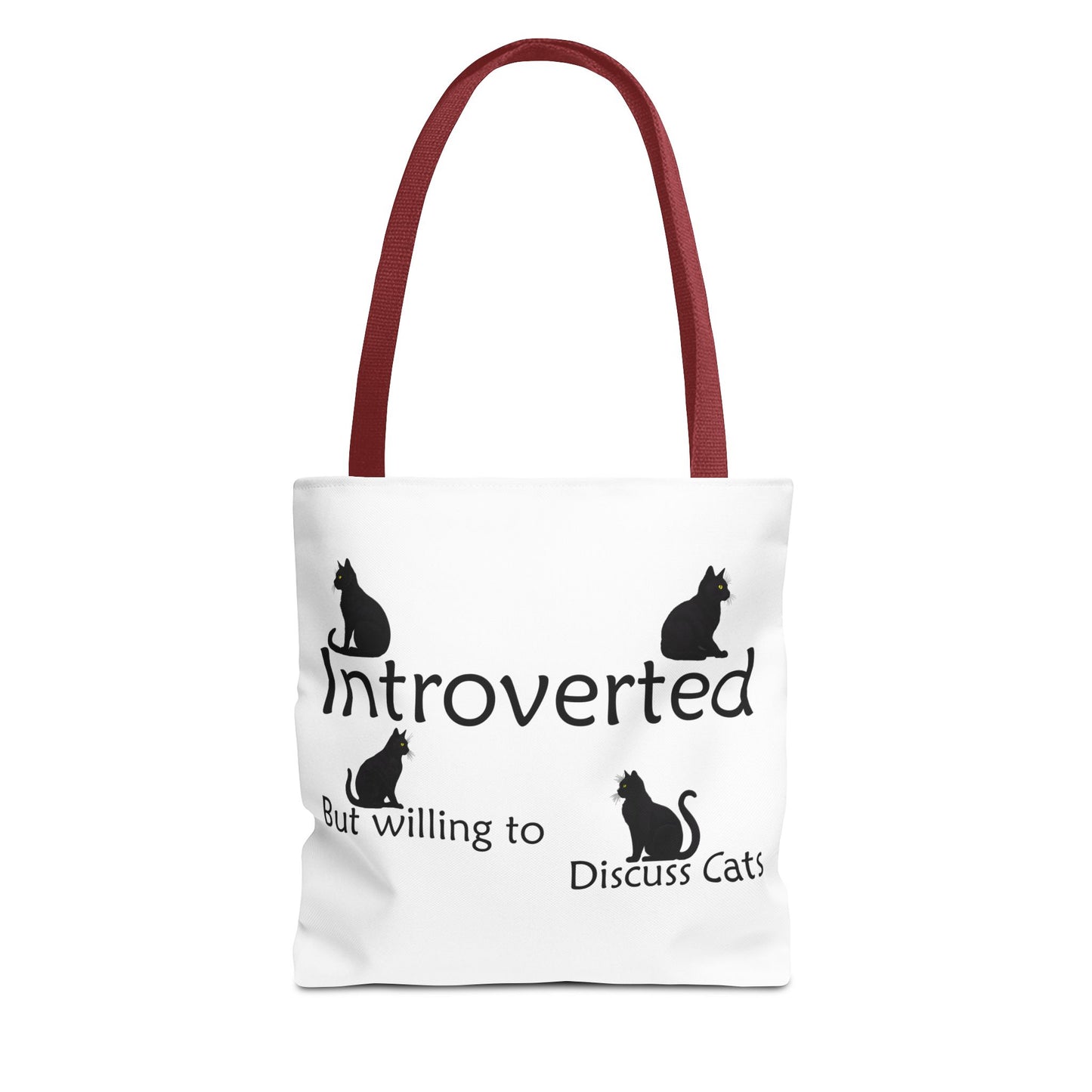 Cat Tote Bag: Introverted, but willing to discuss cats