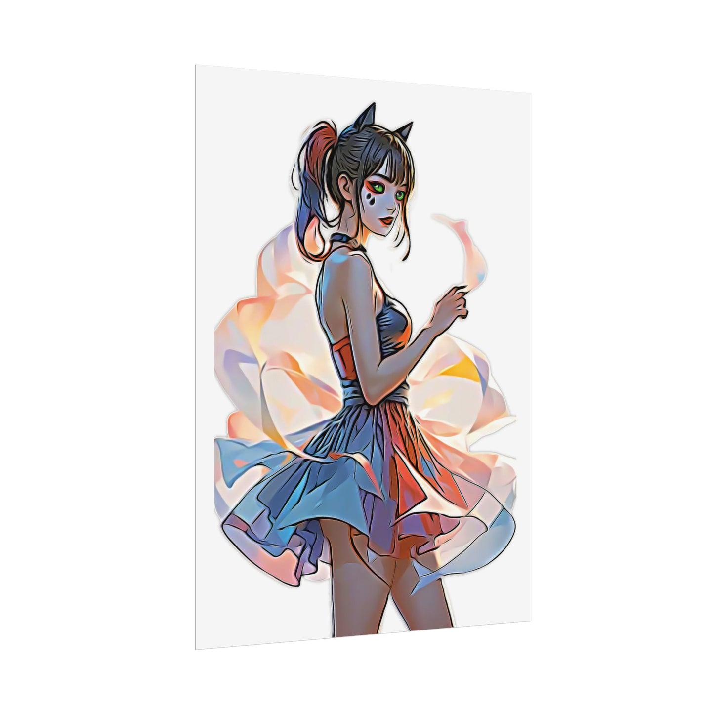 ✨Moonlit Grace: Anime Catgirl Aura for Casual Wear, Posters, Mugs and much more - Vibrant Art Print, Aesthetic Wall Decor, Stylish Home Decor, Unique Gift, Anime Inspired Art, Perfect for Any Room