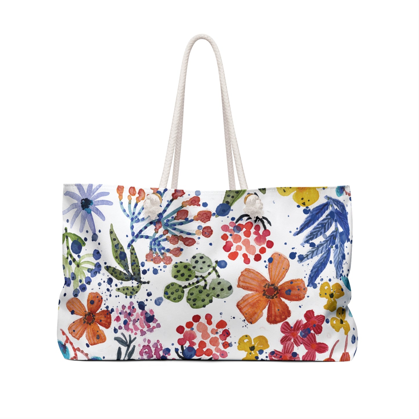 Colorful Floral Abstract Art Weekender Bag