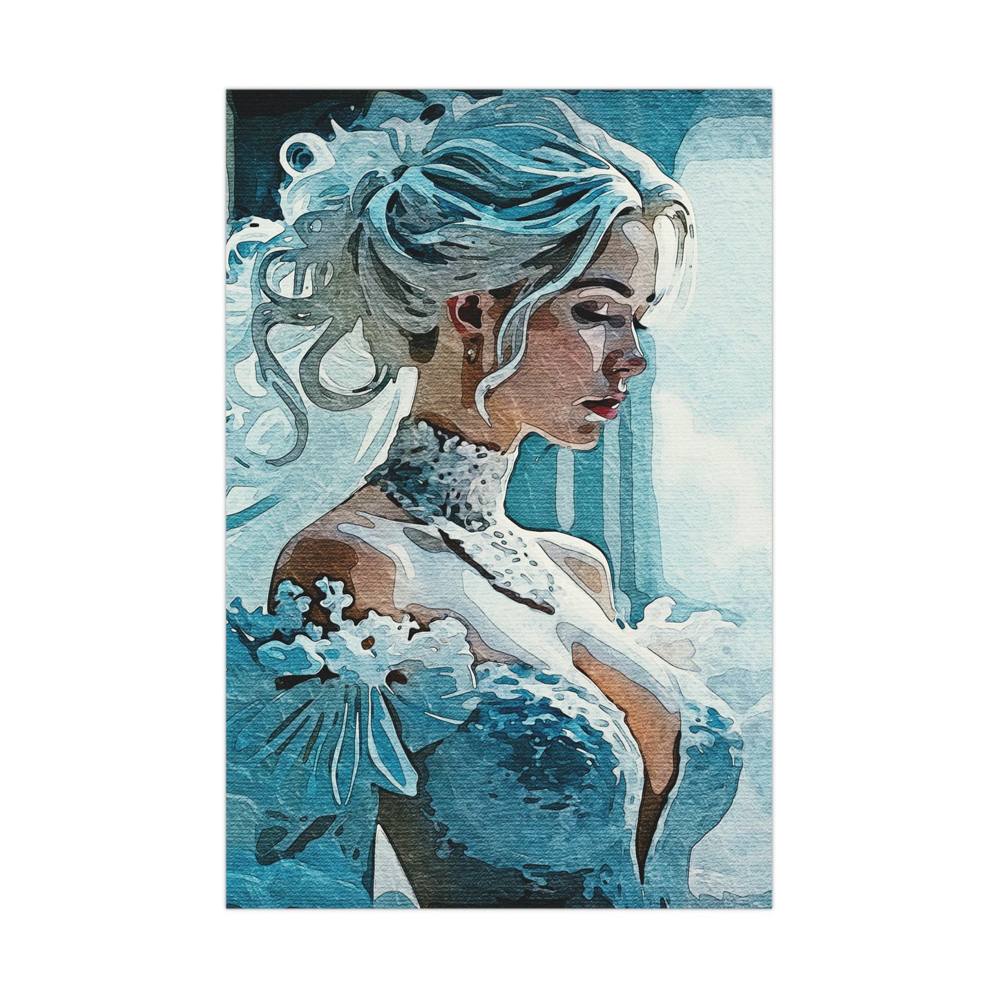 Radiant Empowerment – Elegance That Commands Light ⚡👑 - Elegant Matte Poster Art Print, Home Decor, Wall Art, Gift for Her, Modern Decor, Bedroom Aesthetic