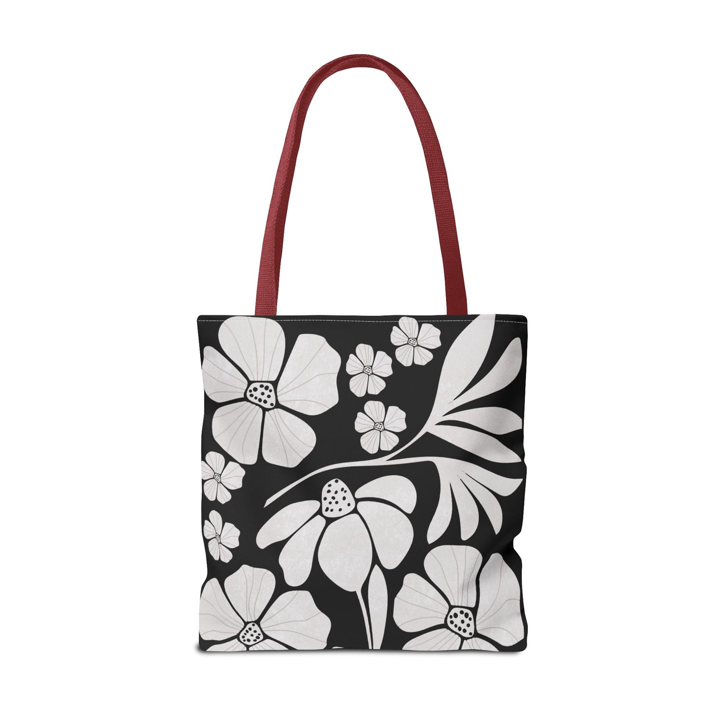 Boho Flowers Tote Bag - Retro Vintage Style