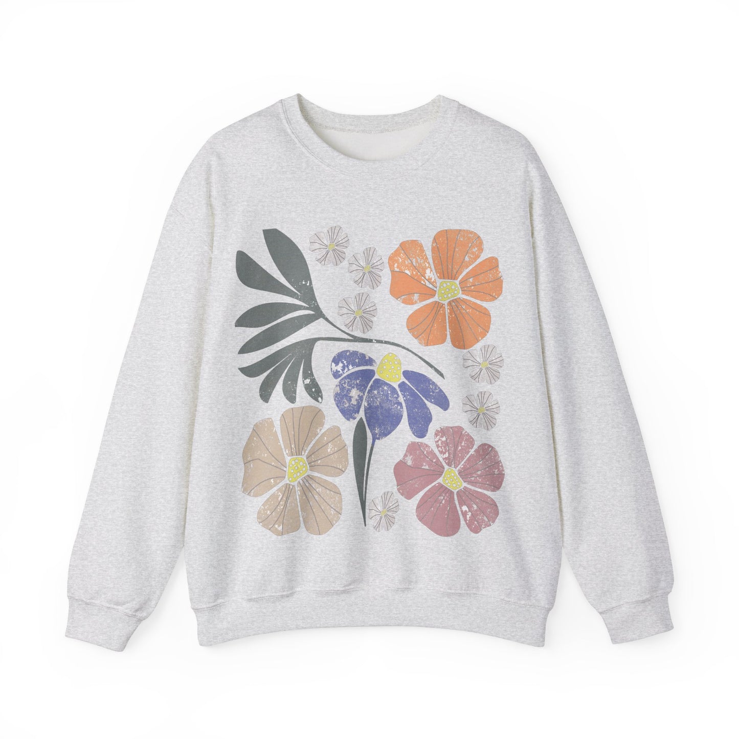 Boho / Retro Flower Crewneck Sweatshirt
