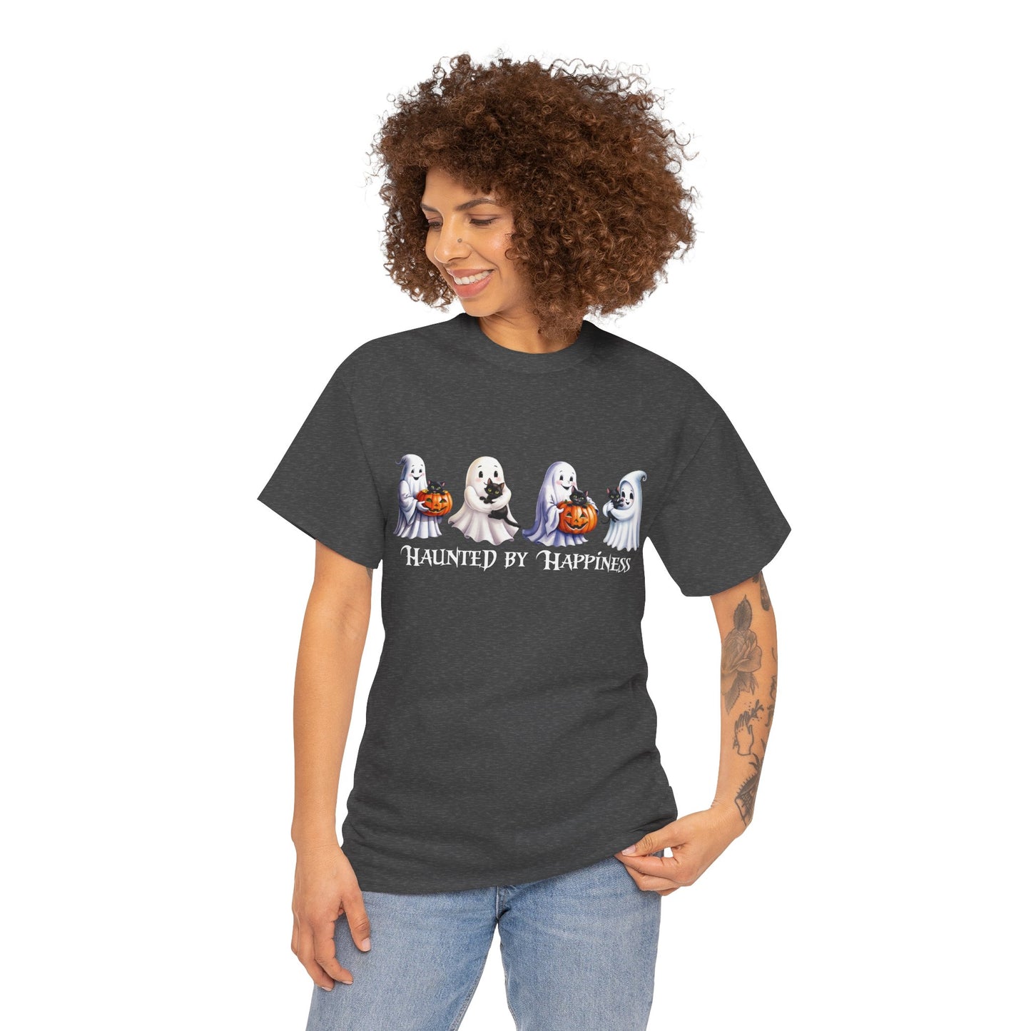 👻 Haunted by Happiness: Ghosts of Joy and Candy - Halloween Ghosts Unisex Heavy Cotton Tee, Spooky Shirt, Fall Fashion, Halloween Costume, Cat Lovers Gift, Trick or Treat T-shirt, Cute [...]