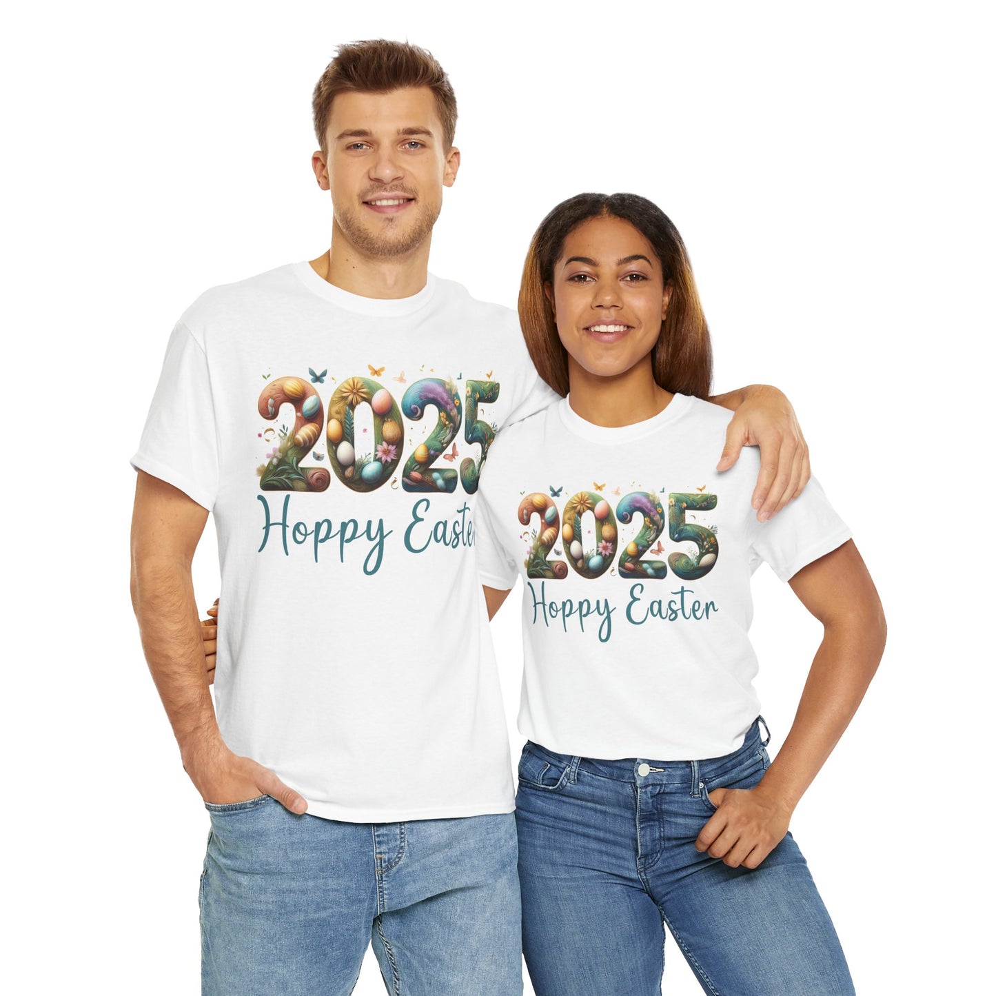 Easter 2025 Unisex Tee - Hoppy Easter Design