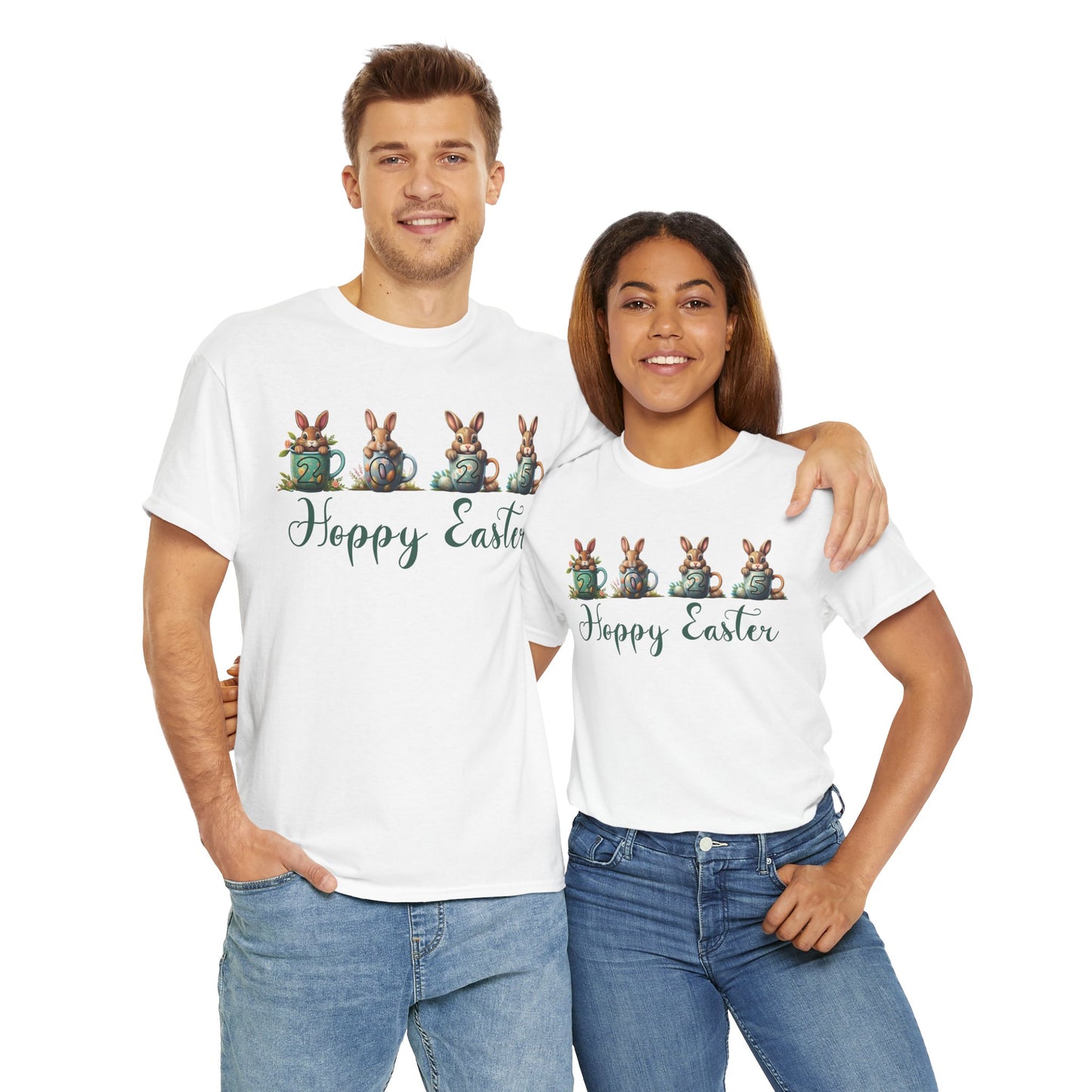 Easter 2025 Unisex Tee - Hoppy Easter Design