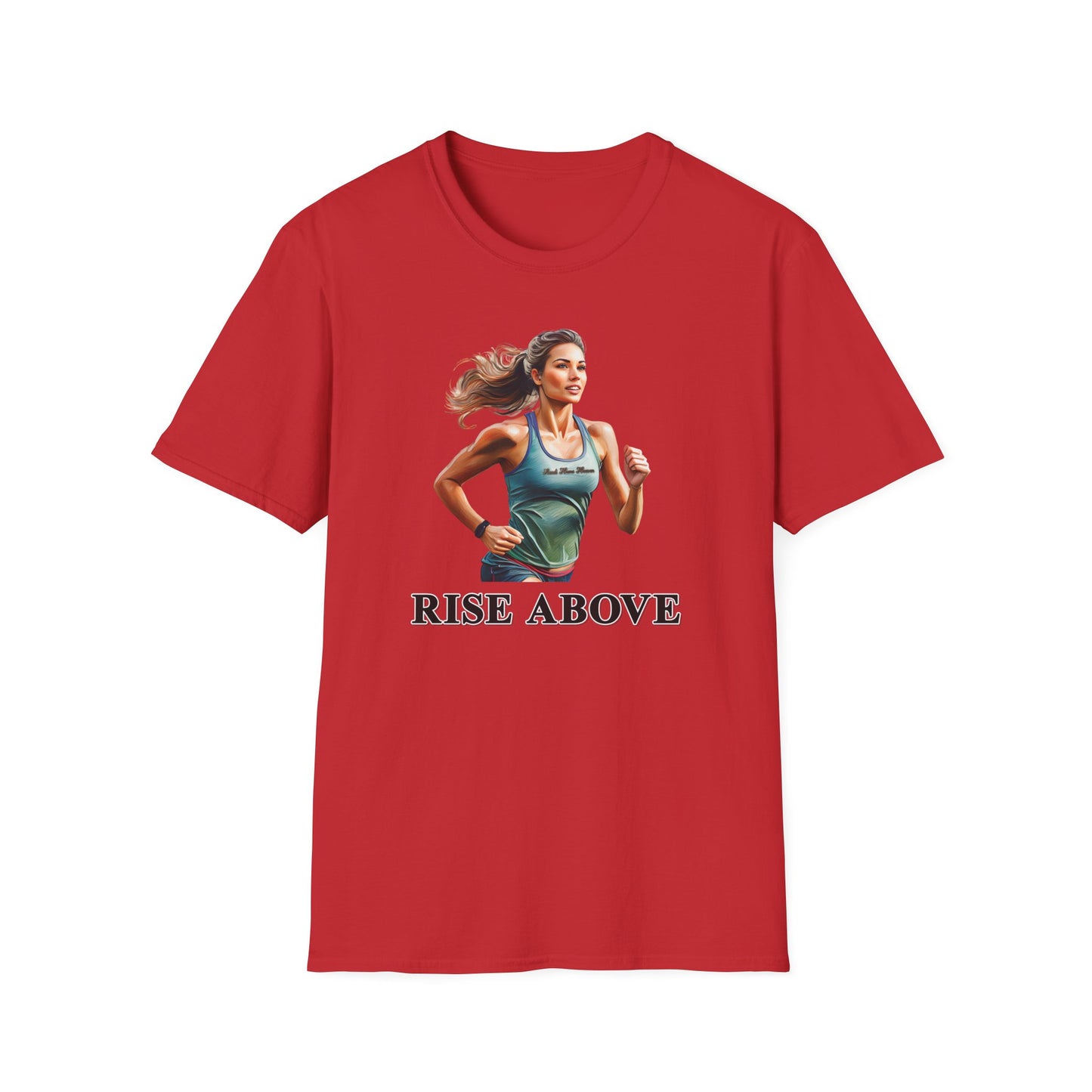 'Rise Above' Inspirational Unisex Softstyle T-Shirt