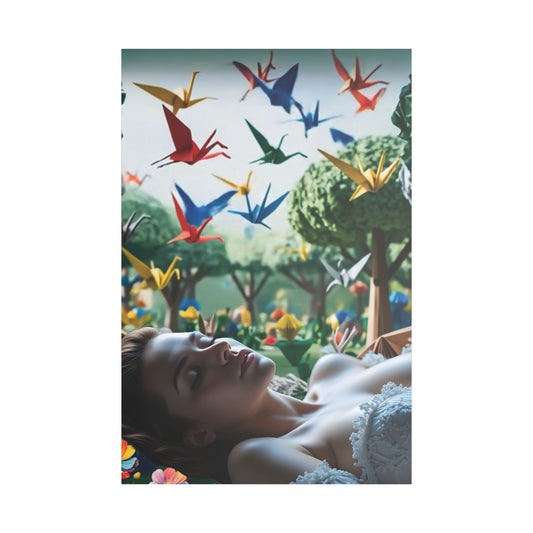 Dreams in Origami Forest – Surreal Canvas & Poster Art Canvas Print
