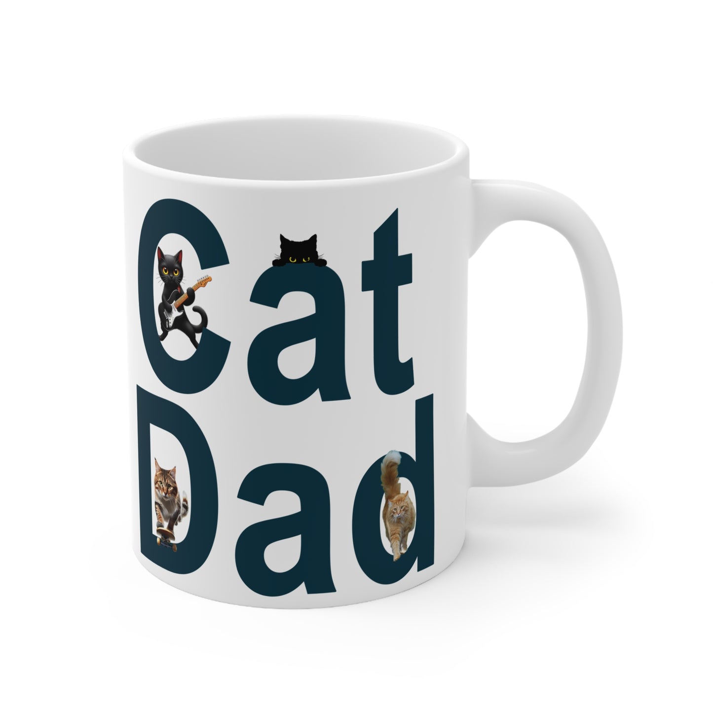 Coffee Cups - Cat Dad Life: Purrfection in Progress 🐾. 11oz, 15oz