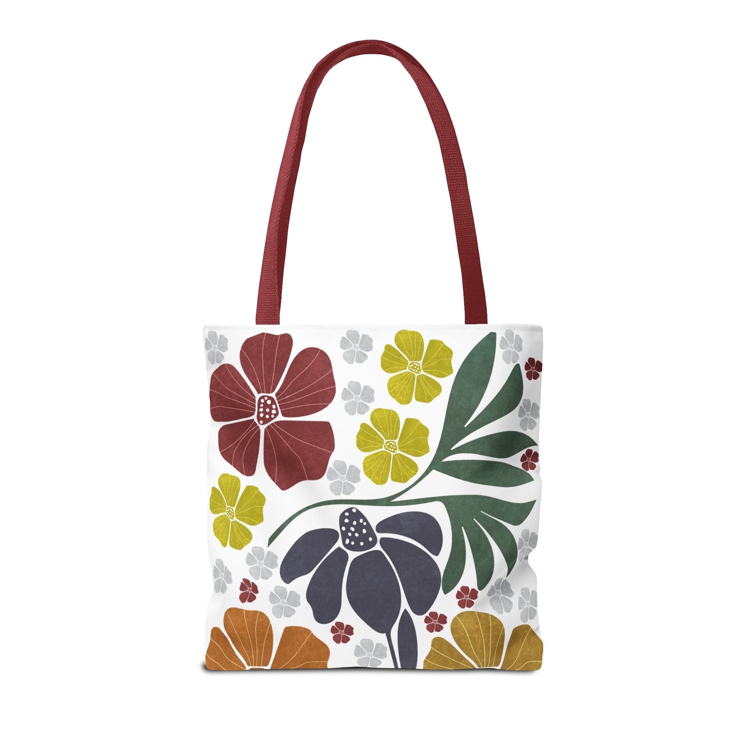 Boho Flowers Tote Bag - Retro Vintage Style