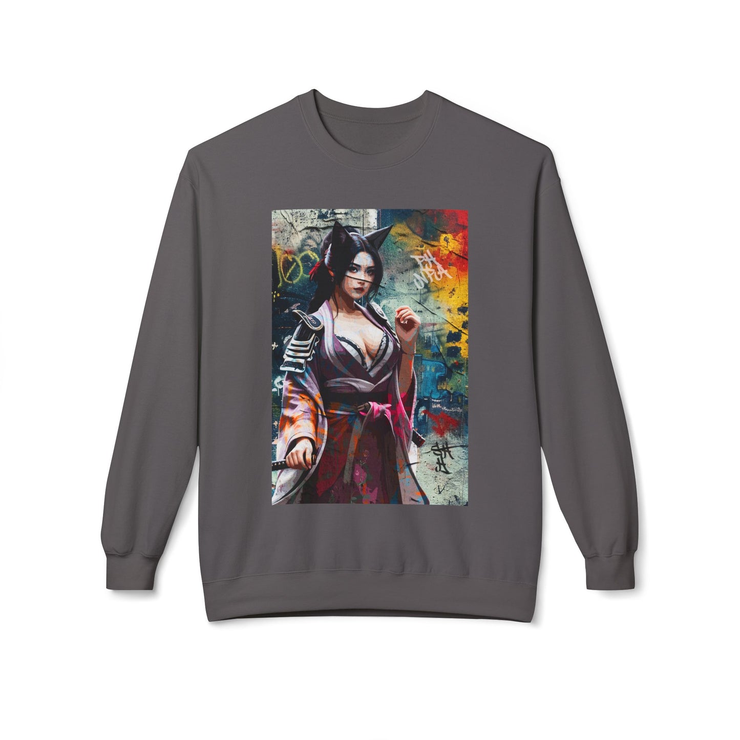 Graffiti Warrior Cat Women Sweatshirt