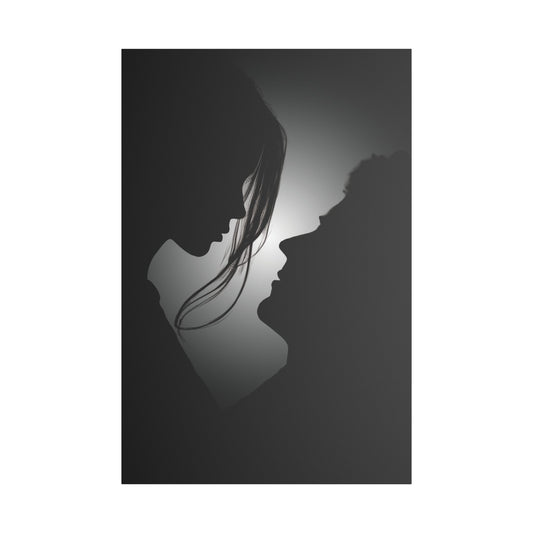 Romantic Silhouette – "Possibilities" Couple Art for Canvas & Poster DecorCanvas Wall Art, Love Silhouette Decor, Anniversary Gift, Couple's Bedroom Decor, Relationship Gift Idea