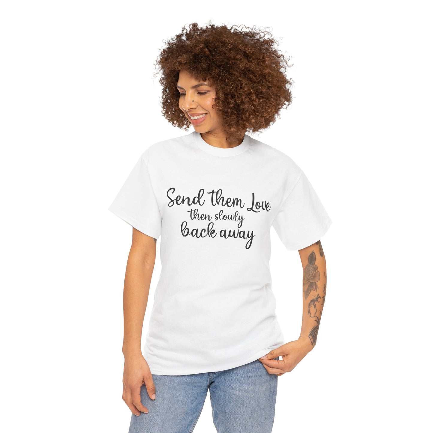 "Send Them Love" Unisex Heavy Cotton Tee – Inspirational Casual Wear