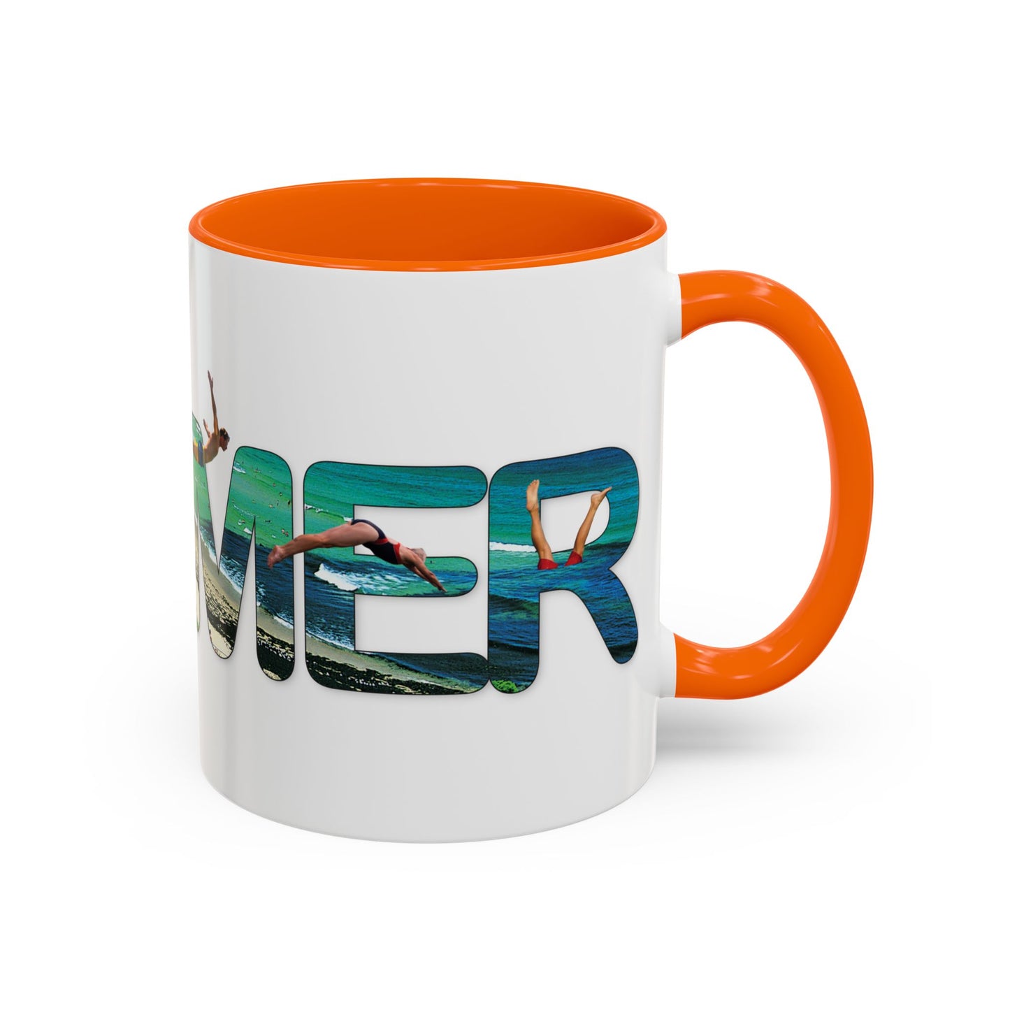 Summer Vibes Accent Coffee Mug - 11oz & 15oz - Perfect for Beach Lovers