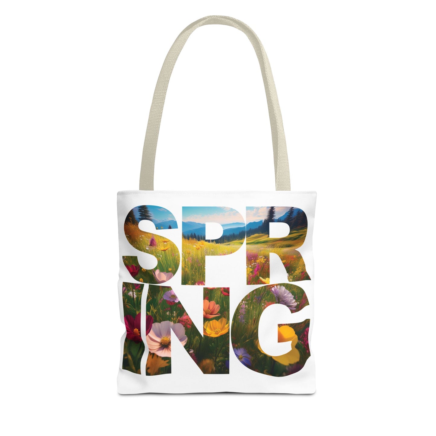 Spring Tote Bag - Spring Meadow Flower Design