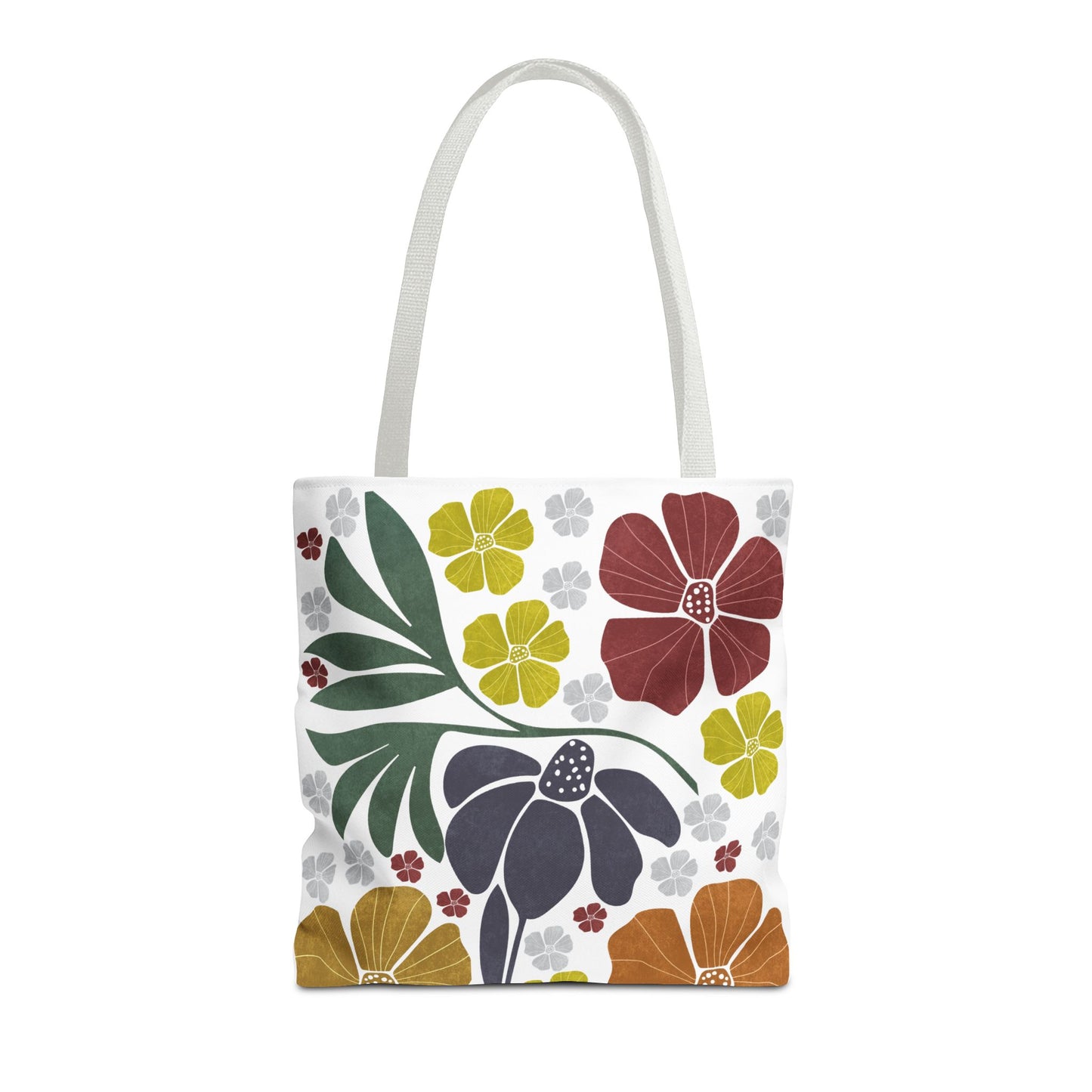 Boho Flowers Tote Bag - Retro Vintage Style