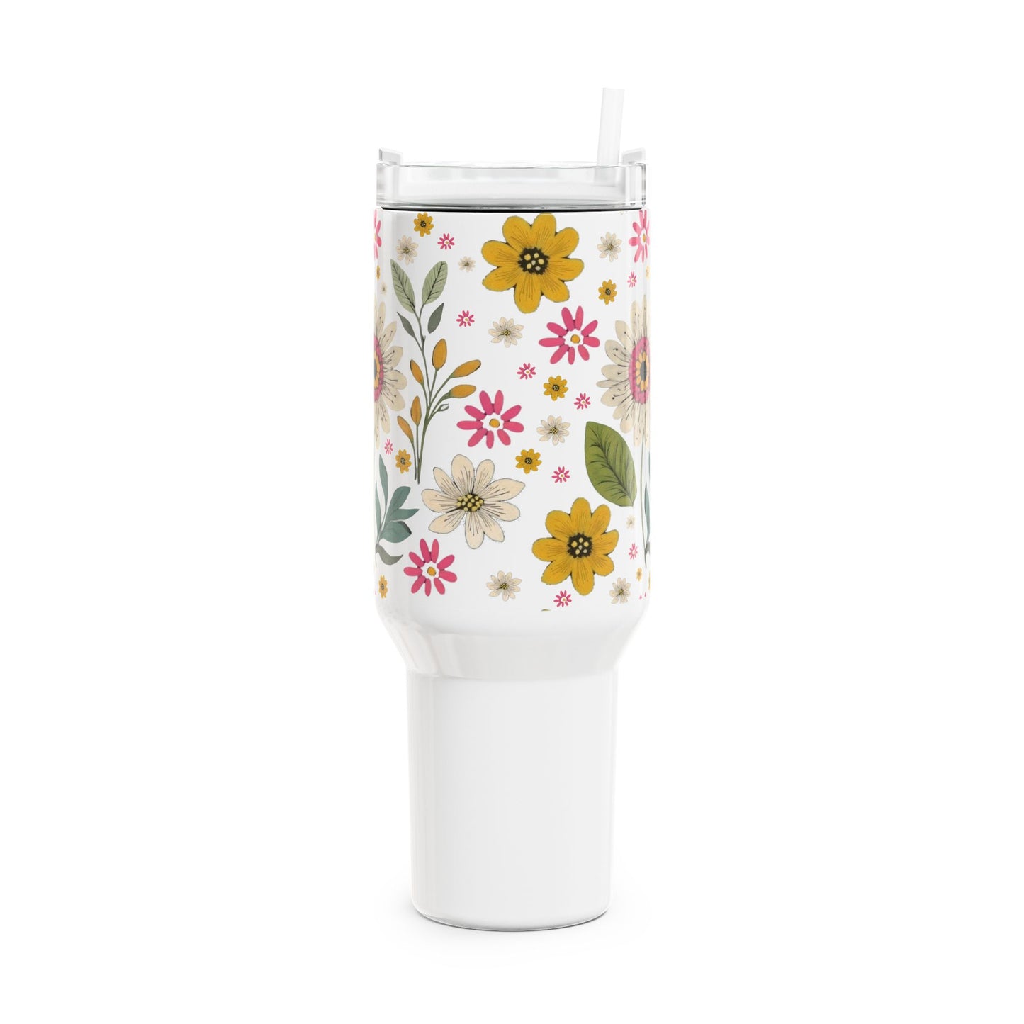 40oz Tumbler - Summer Floral Pattern