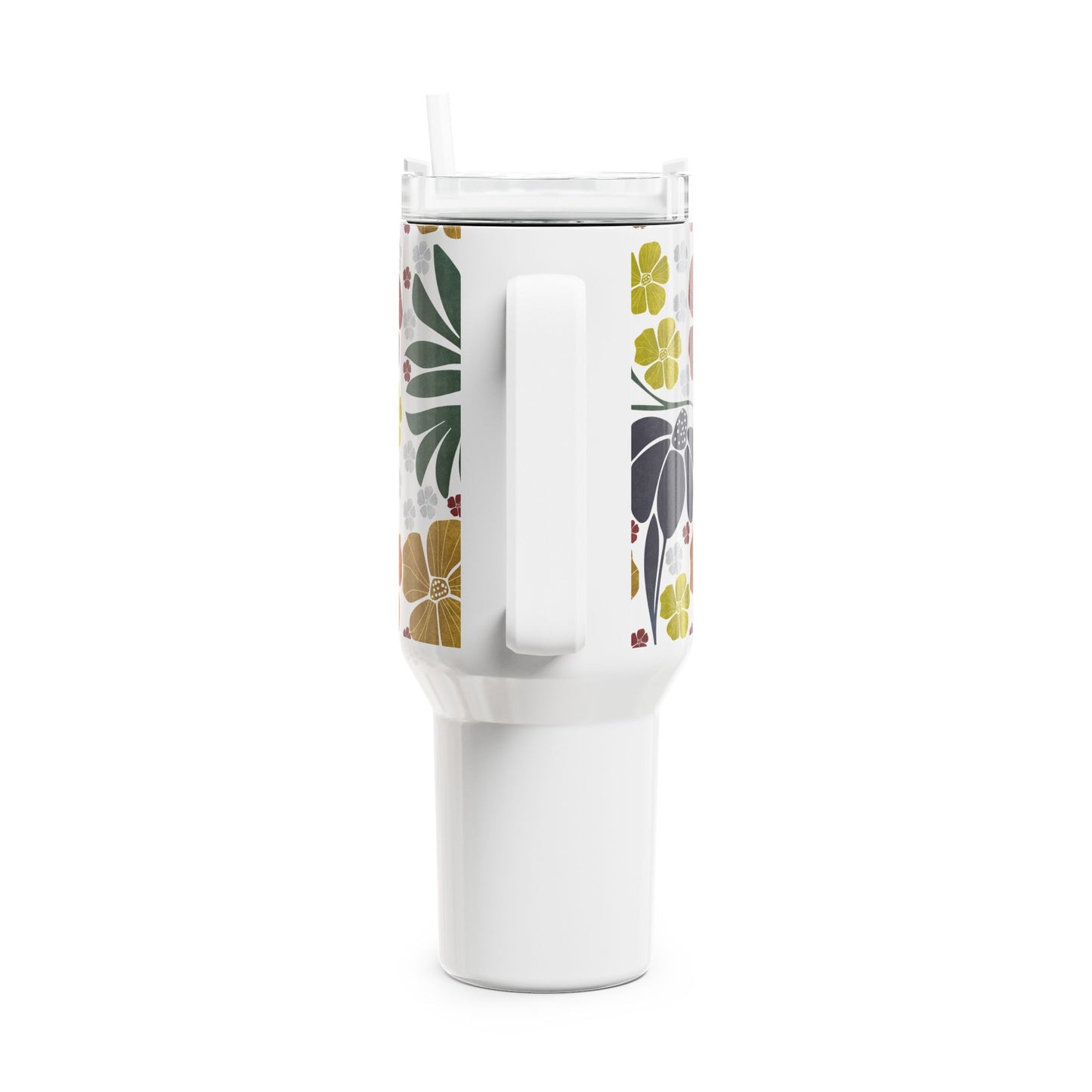 40oz Tumbler - Boho Floral Pattern