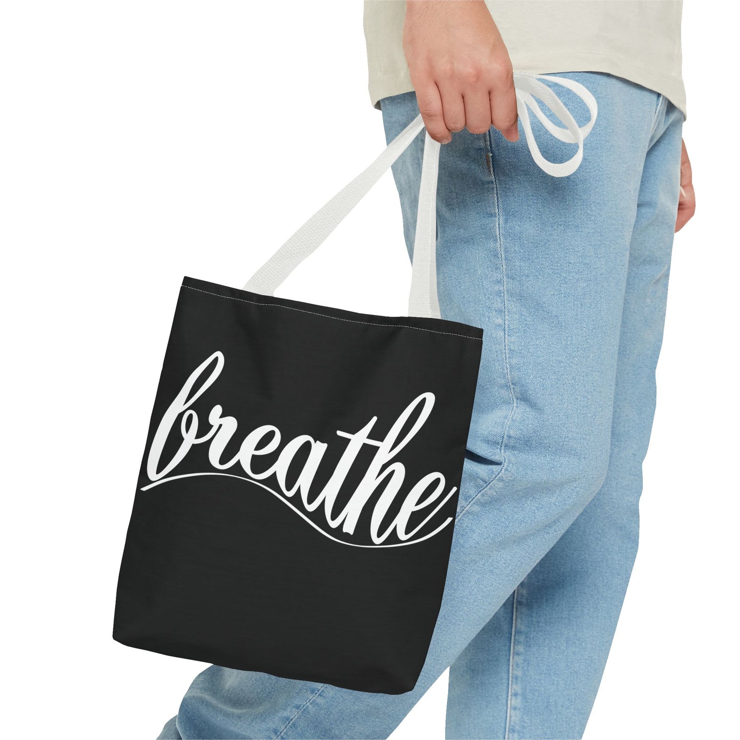 Inspirational 'Breathe' Tote Bag - Motivational Everyday Carry
