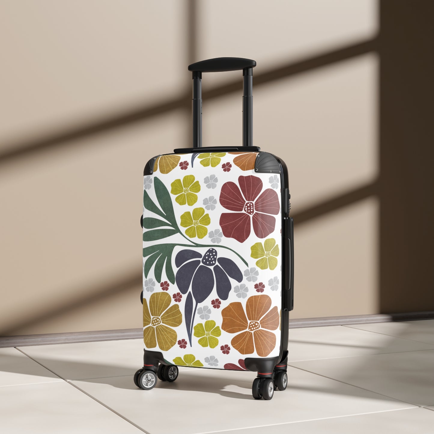 Suitcase Boho Floral Design Travel Bag