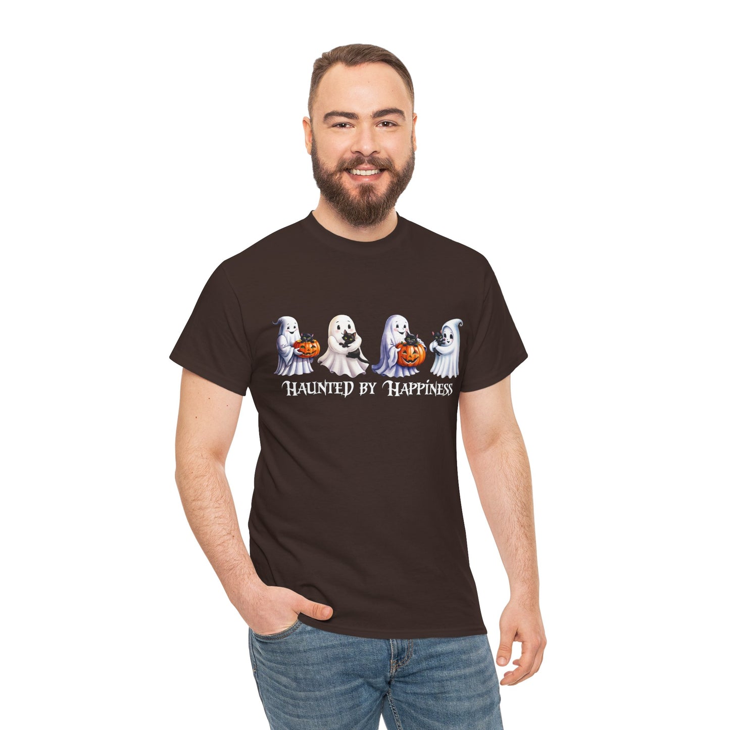 👻 Haunted by Happiness: Ghosts of Joy and Candy - Halloween Ghosts Unisex Heavy Cotton Tee, Spooky Shirt, Fall Fashion, Halloween Costume, Cat Lovers Gift, Trick or Treat T-shirt, Cute [...]