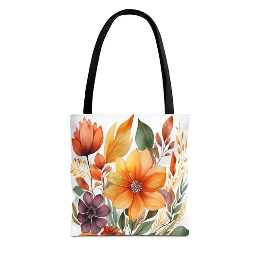 Boho Flowers 2 Tote Bag - Retro Vintage Style