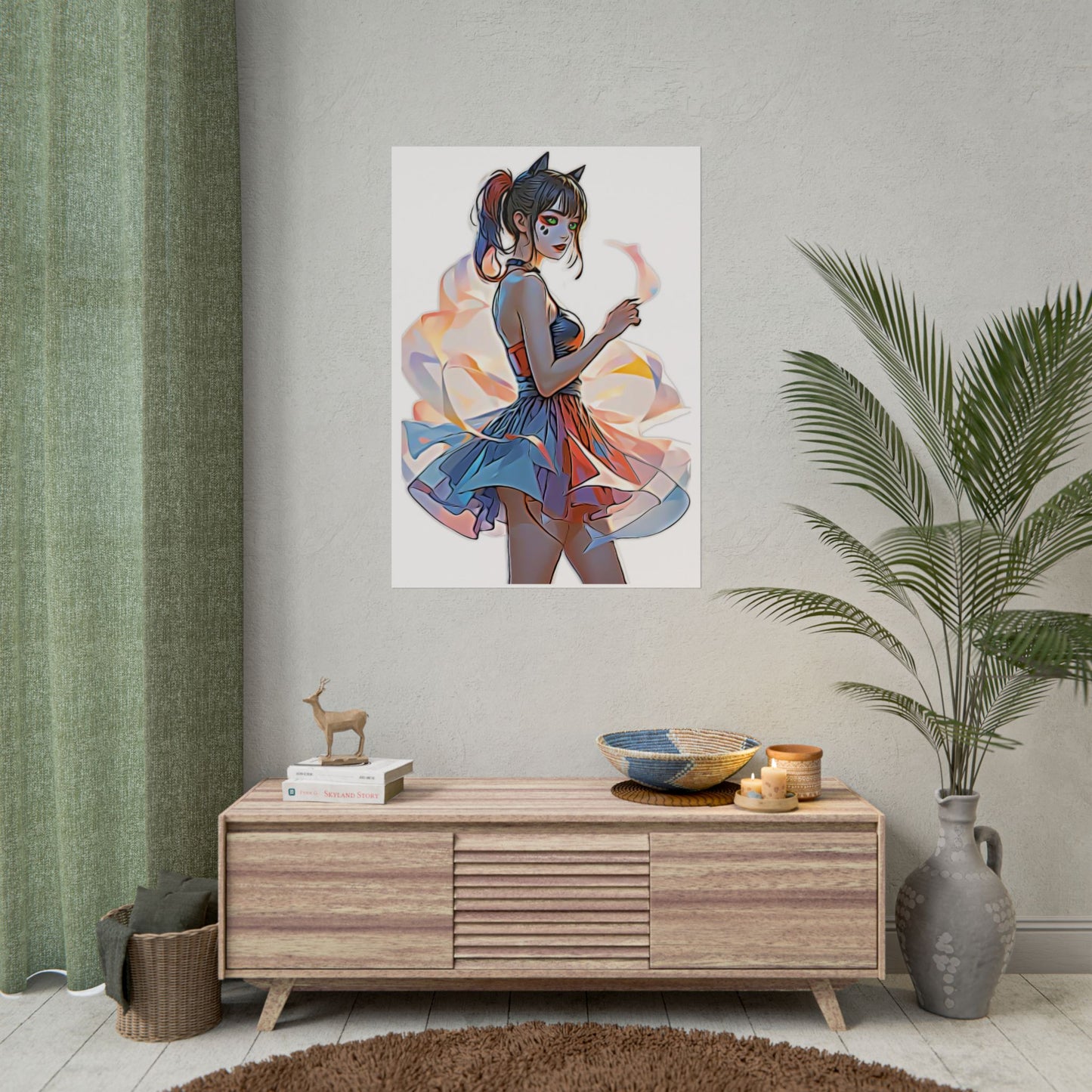 ✨Moonlit Grace: Anime Catgirl Aura for Casual Wear, Posters, Mugs and much more - Vibrant Art Print, Aesthetic Wall Decor, Stylish Home Decor, Unique Gift, Anime Inspired Art, Perfect for Any Room