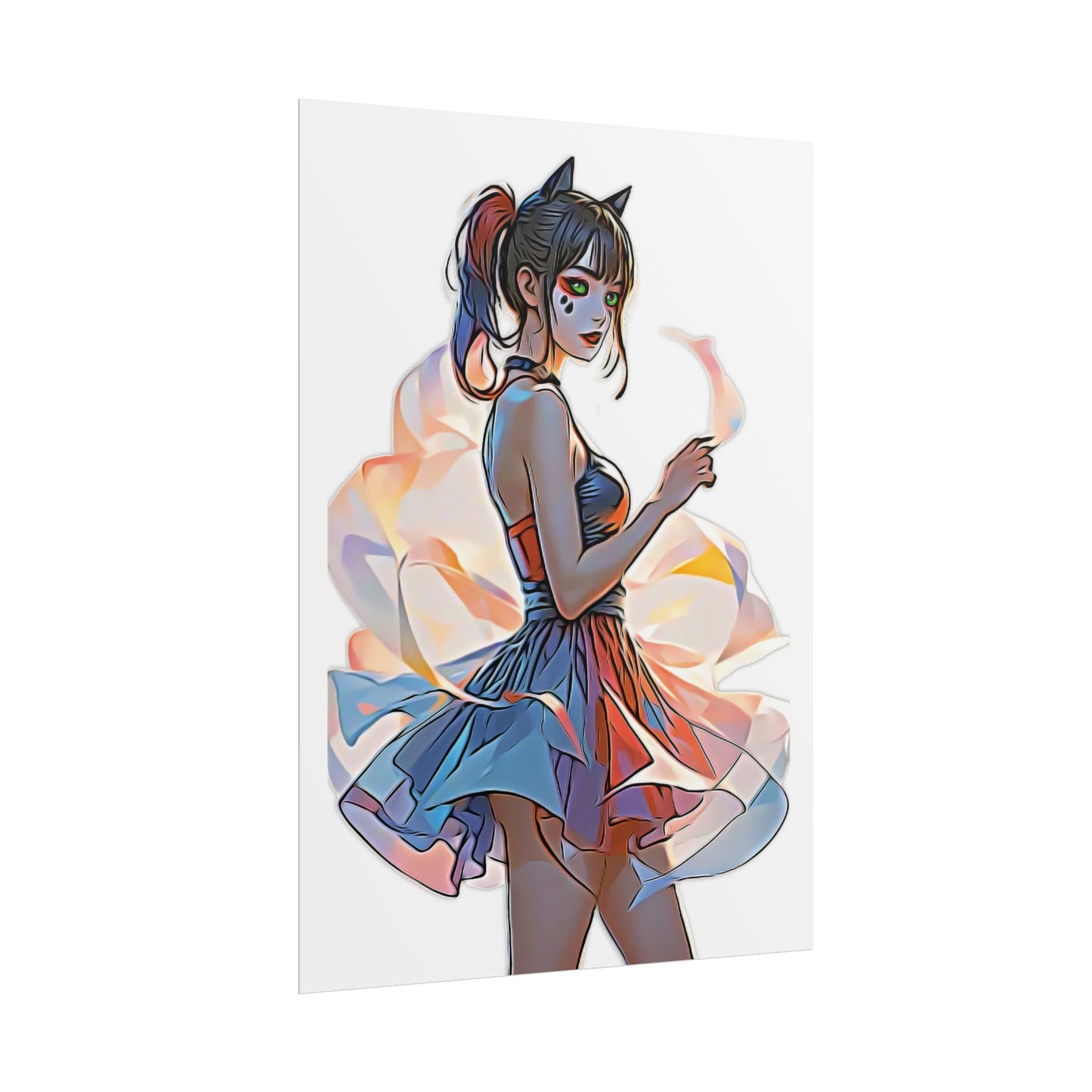 ✨Moonlit Grace: Anime Catgirl Aura for Casual Wear, Posters, Mugs and much more - Vibrant Art Print, Aesthetic Wall Decor, Stylish Home Decor, Unique Gift, Anime Inspired Art, Perfect for Any Room