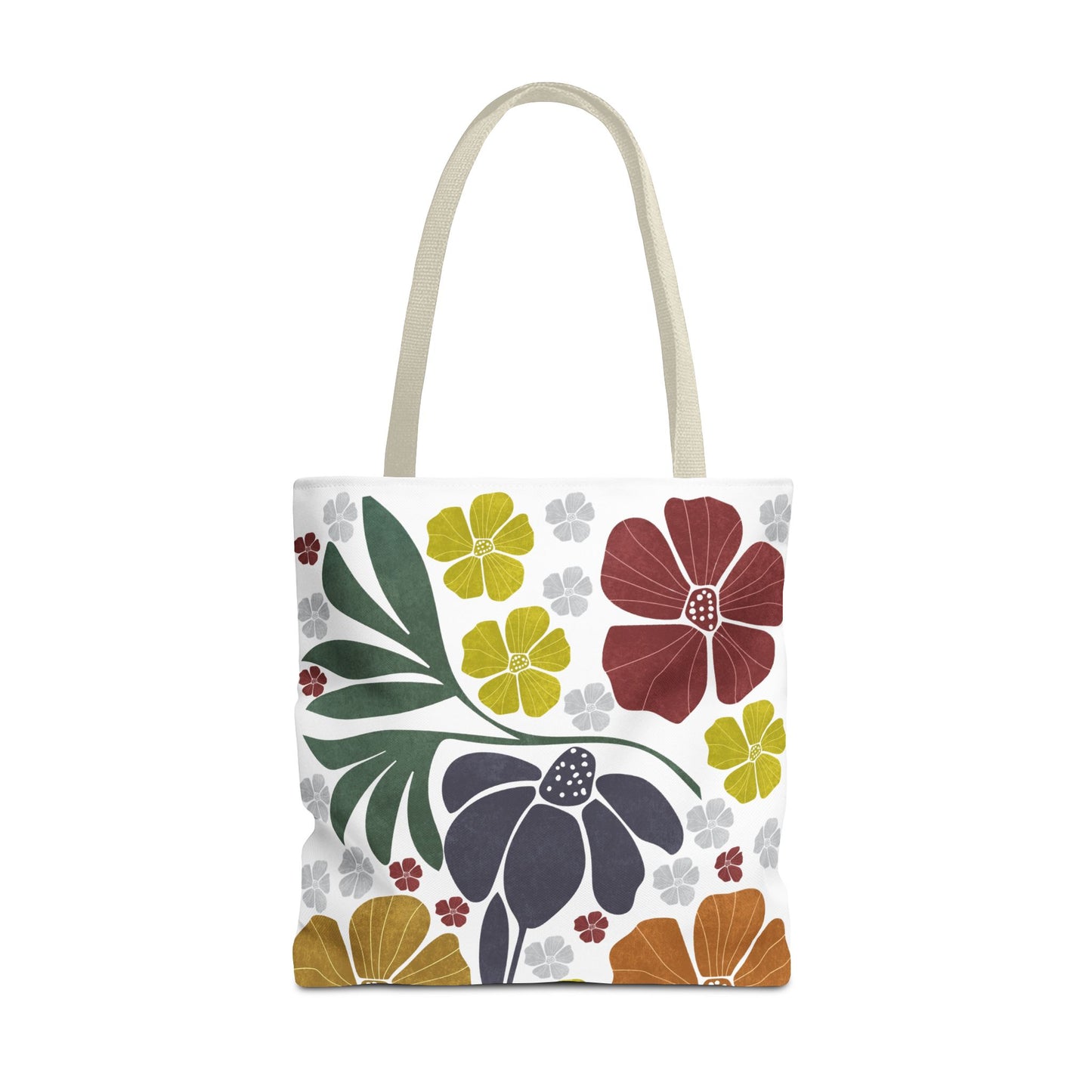 Boho Flowers Tote Bag - Retro Vintage Style