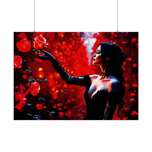 Canvas Poster Art - A Rose for A Rose - Gothic Romance