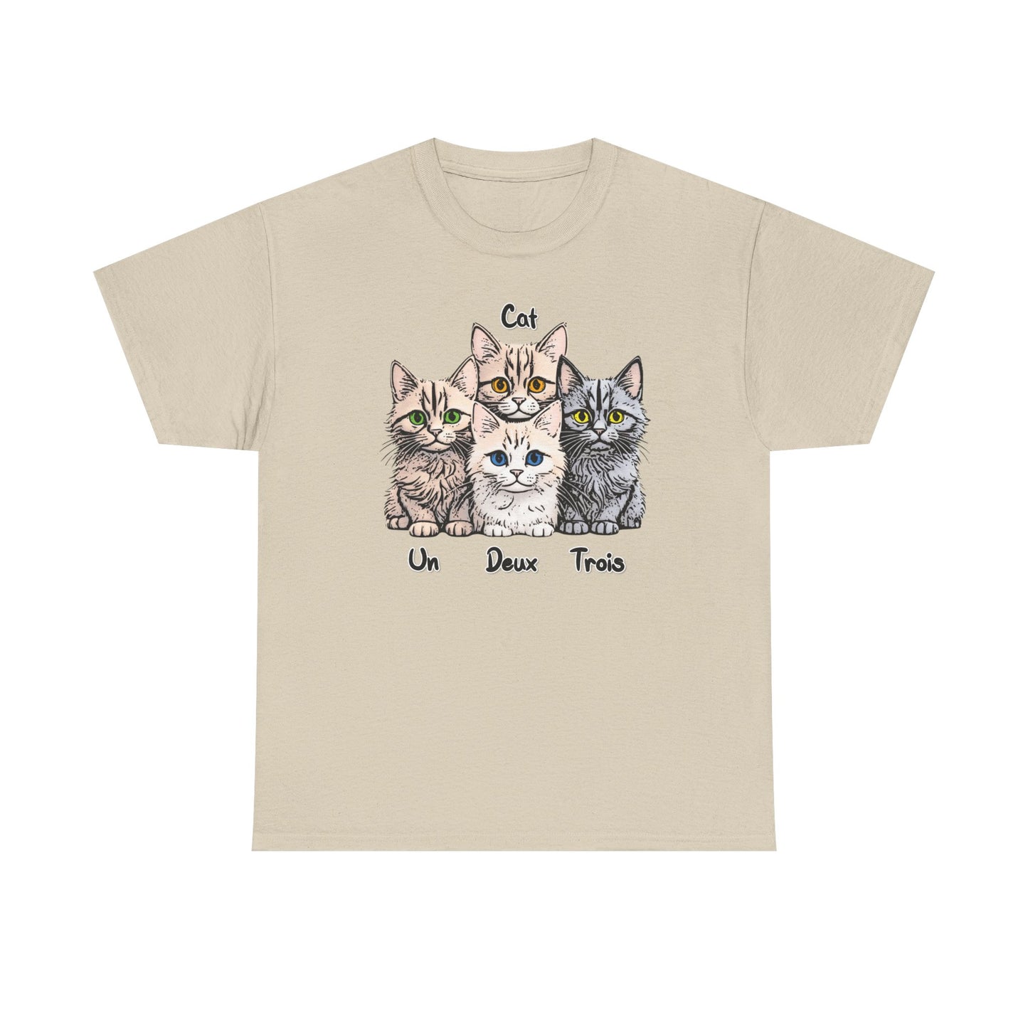 Un, Deux, Trois, Cat: Purrfect Counting Cuteness - Adorable Cat Trio Unisex Heavy Cotton Tee, Cute Cat Shirt, Animal Lover Gift, Pet Lover Apparel, Fun Gift for Cat Owners, Comfy [...]