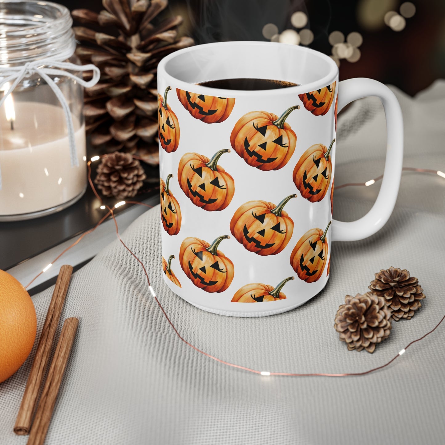 🎃 Embrace Autumn Magic - Pumpkin Bliss Collection for Cozy Season Vibes ✨ - Halloween Pumpkin Ceramic Coffee Cups | 11oz, 15oz | Fall Home Decor, Spooky Gifts, Autumn Mugs, Seasonal Drinkware, Trick or Treat