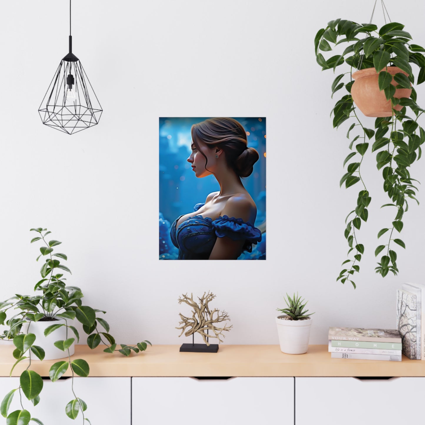 "Grace in Twilight: A Timeless Portrait of Strength, Elegance, and Inner Radiance" - Enchanting Matte Posters, Elegant Wall Art, Home Decor, Gifting for Birthdays, Anniversaries, Housewarming