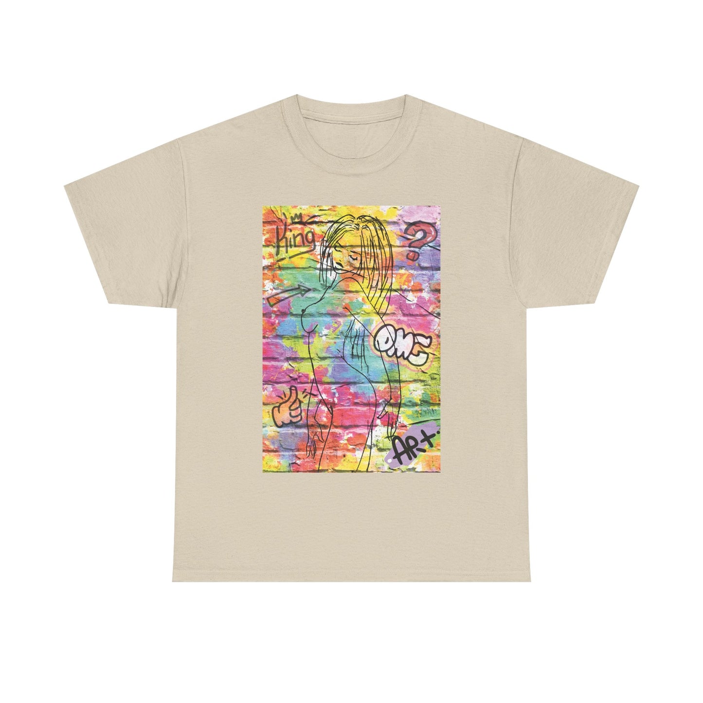 Vibrant Graffiti Muse – Bold Pop Art of Color, Confidence, and Free-Spirited Urban Expression - Colorful Artistic Unisex Tee, Vibrant Cotton T-Shirt for Art Lovers, Unique Casual Wear, Gift for Friends, Summer Fashion