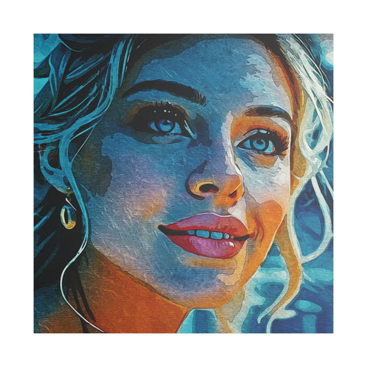 Radiance Within: A Glowing Tribute to Beauty, Strength, and the Light of Inner Confidence - Stretched Canvas Art, Colorful Portrait Wall Decor, Unique Gift for Art Lovers, Home Decor, Birthday Presents, Gallery Wall