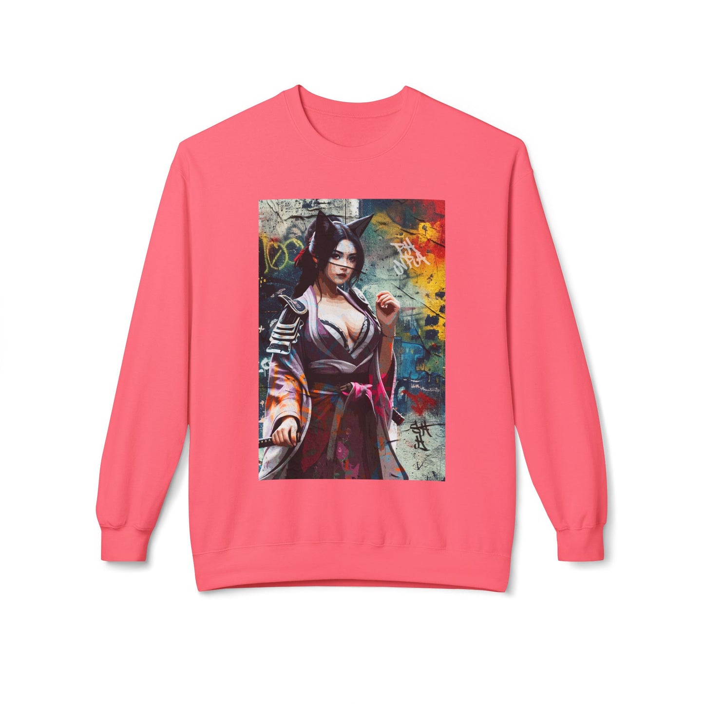Graffiti Warrior Cat Women Sweatshirt