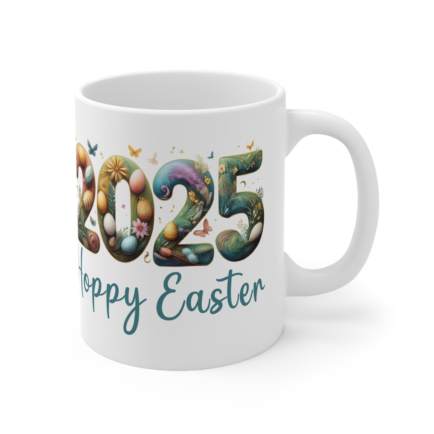 Mug - Hoppy Easter 2025 Ceramic Coffee Cup 11oz/15oz