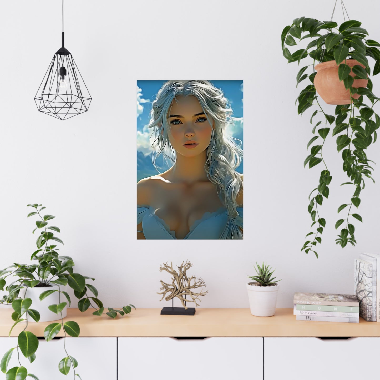 Radiance Within: The Calm Power of Beauty - Artistic Matte Poster of Ethereal Beauty, Home Decor Wall Art, Unique Gift Idea, Aesthetic Room Decor, Inspirational Artwork