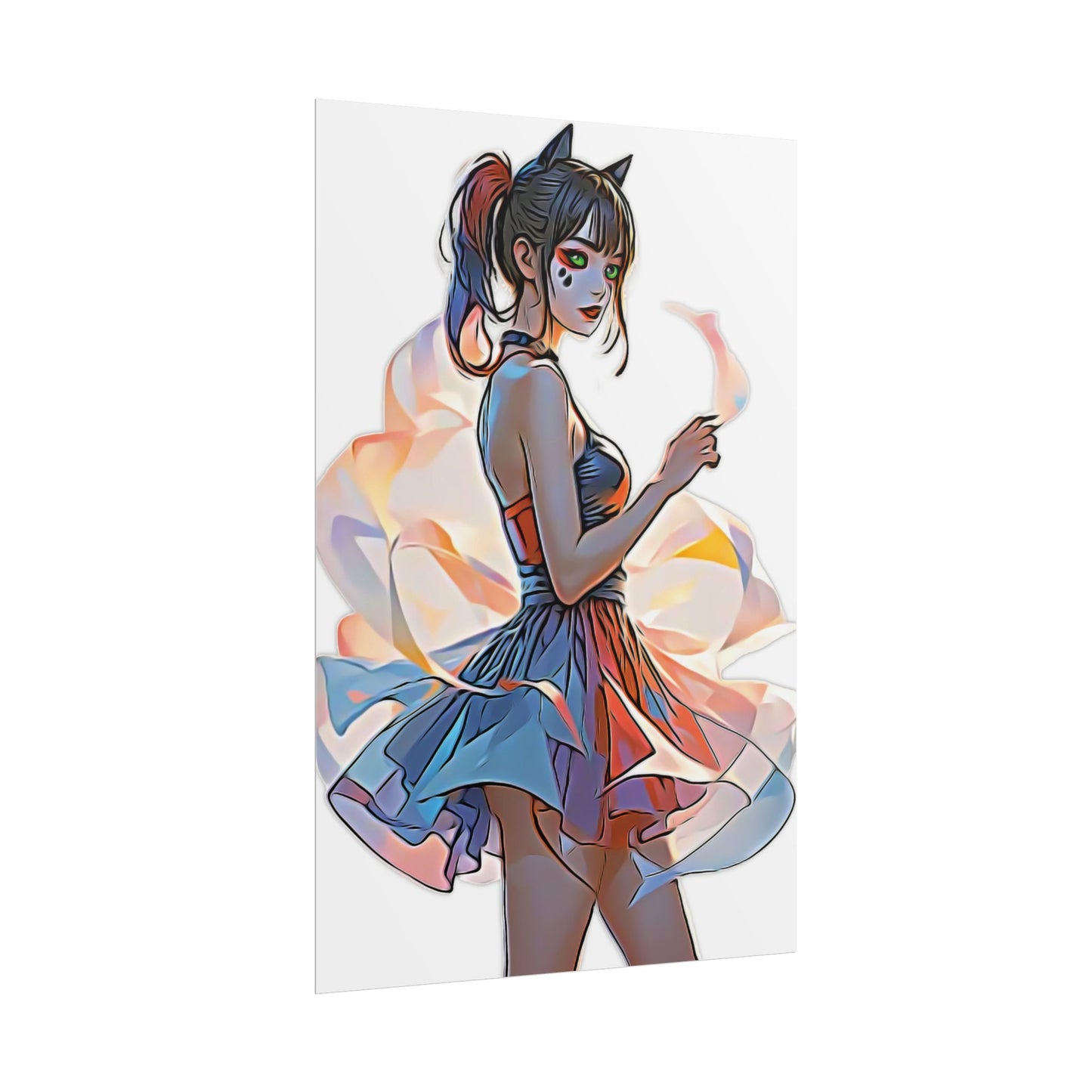 ✨Moonlit Grace: Anime Catgirl Aura for Casual Wear, Posters, Mugs and much more - Vibrant Art Print, Aesthetic Wall Decor, Stylish Home Decor, Unique Gift, Anime Inspired Art, Perfect for Any Room