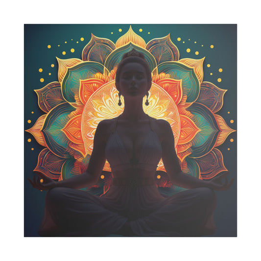 Meditative Canvas Wall Art, Spiritual Decor, Yoga Room Artwork, Holistic Gift, Mindfulness Home Decor