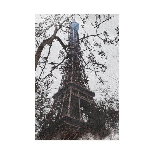 Eiffel Tower Wall Art Poster - Vintage Parisian Decor