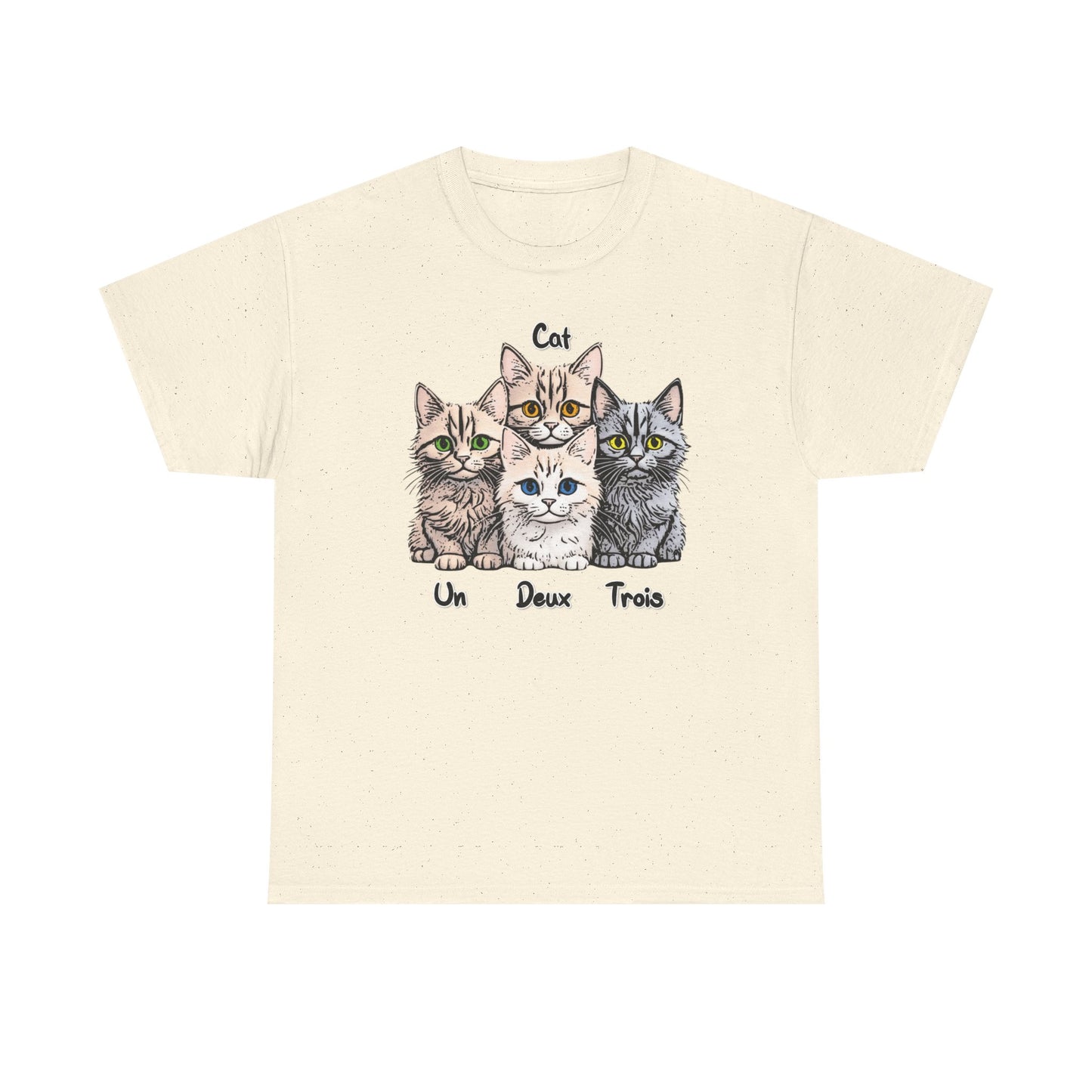 Un, Deux, Trois, Cat: Purrfect Counting Cuteness - Adorable Cat Trio Unisex Heavy Cotton Tee, Cute Cat Shirt, Animal Lover Gift, Pet Lover Apparel, Fun Gift for Cat Owners, Comfy [...]