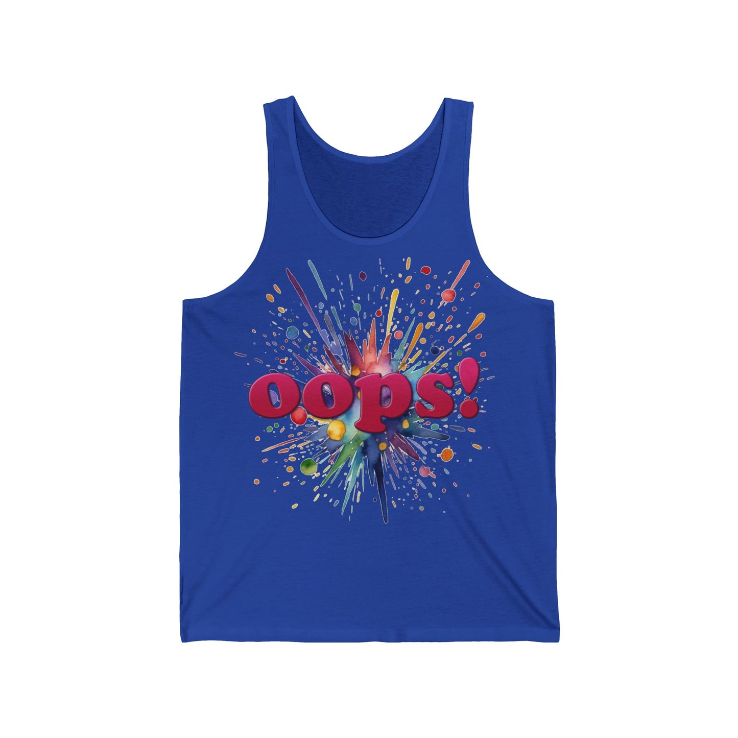 Unisex Jersey Tank - Oops! Bursting with Fun Tank Tops
