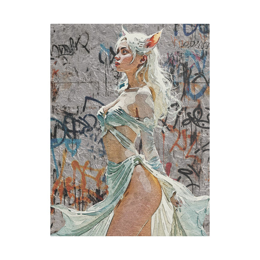 Urban Elf – Empower Your Walls with Vivid Street Art Canvas - Art Print Canvas, Wall Decor, Modern Home Art, Unique Gift, Stylish Decoration, Portrait Artwork, Statement Piece