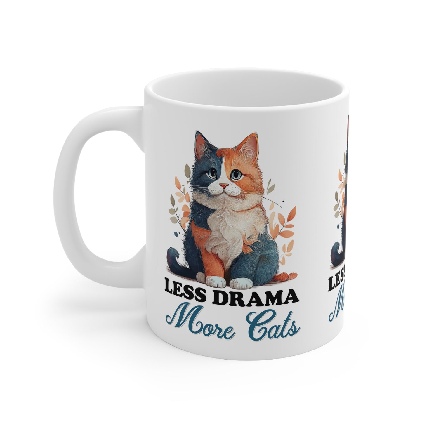 Less Drama, More Cats – Purrfect Peace in Style 🐾✨ - Fun Cat-Themed Coffee Mug, Less Drama More Cats - Perfect for Cat Lovers, Gift for Pet Owners, Animal Lover's Present, Coffee Lovers' Mug