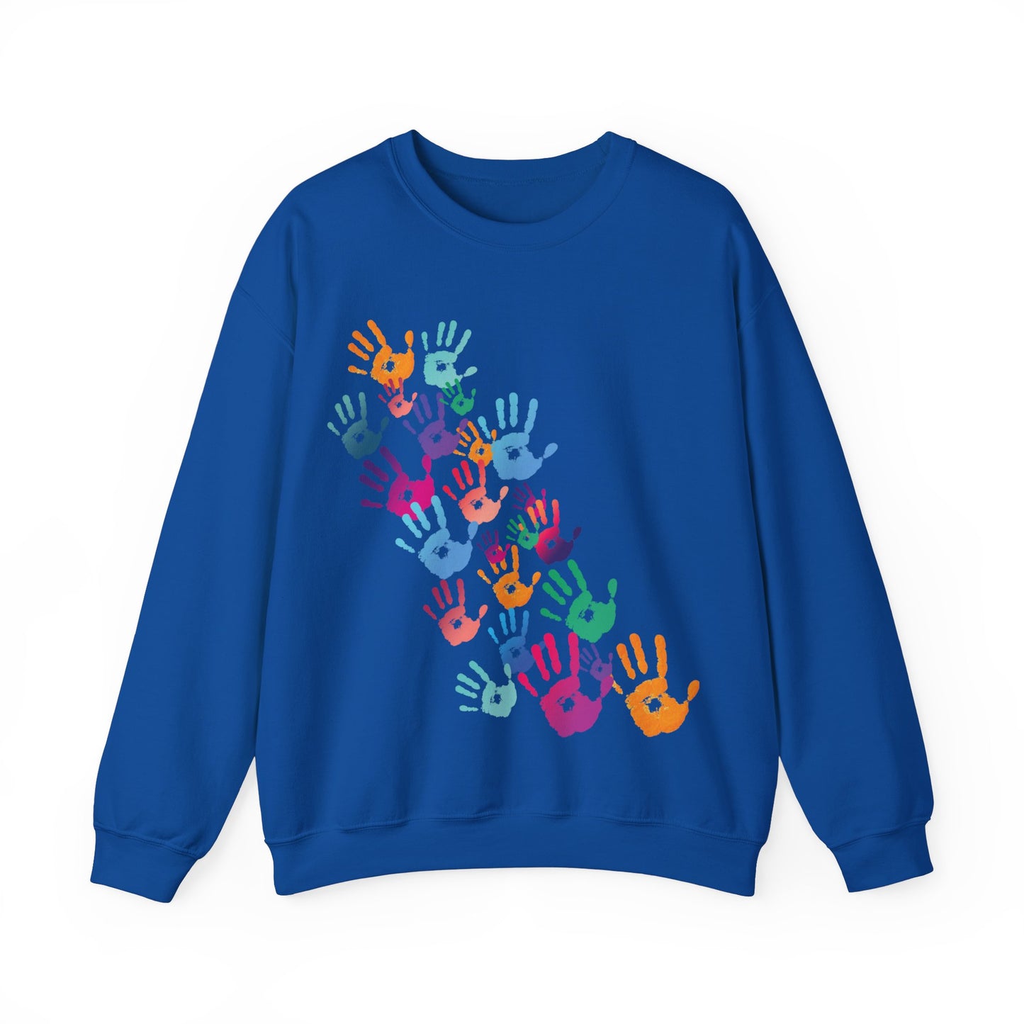 Colorful Handprints Unisex Heavy Blend™ Crewneck Sweatshirt