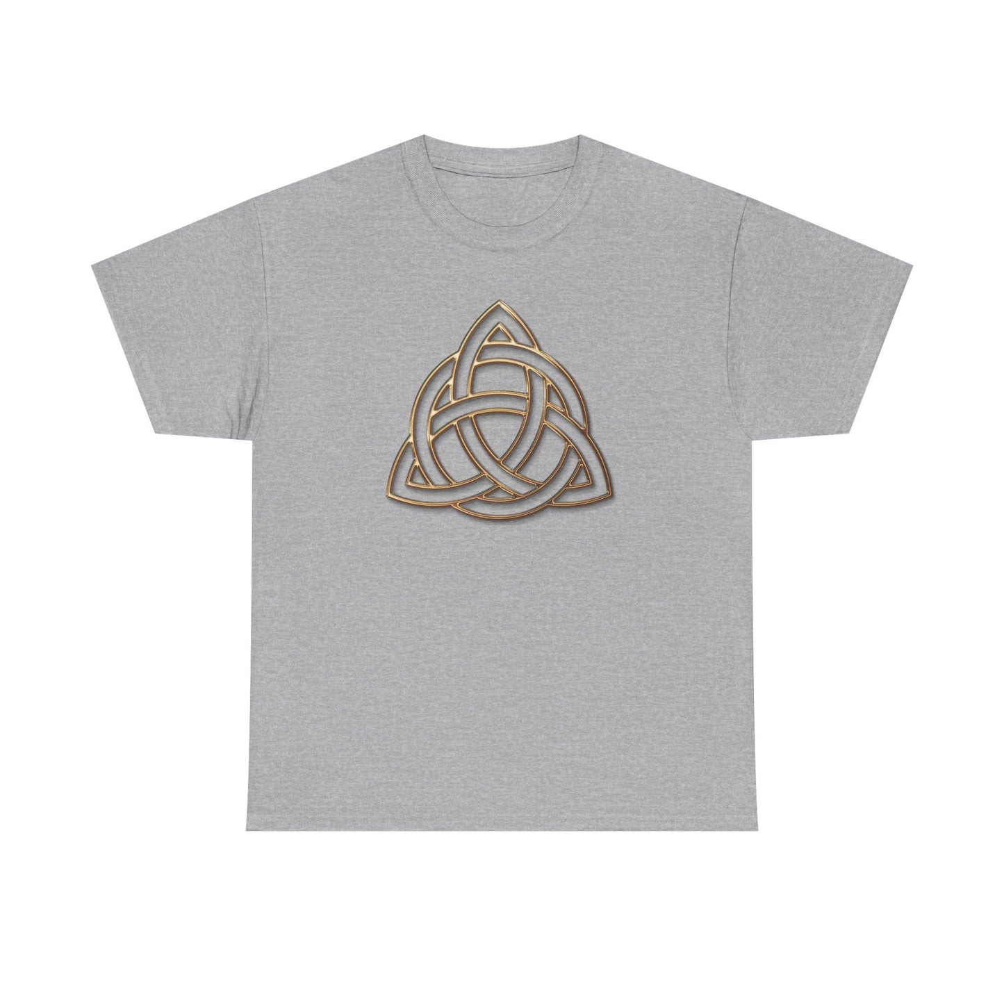 Triquetra, Celtic Trinity Knot, [Large Symbol] Unisex Heavy Cotton Tee - Soft & Durable T-Shirt for Everyday Wear