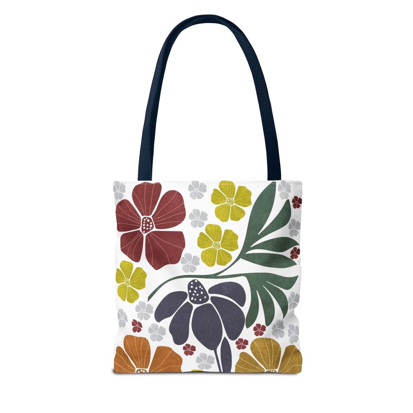 Boho Flowers Tote Bag - Retro Vintage Style