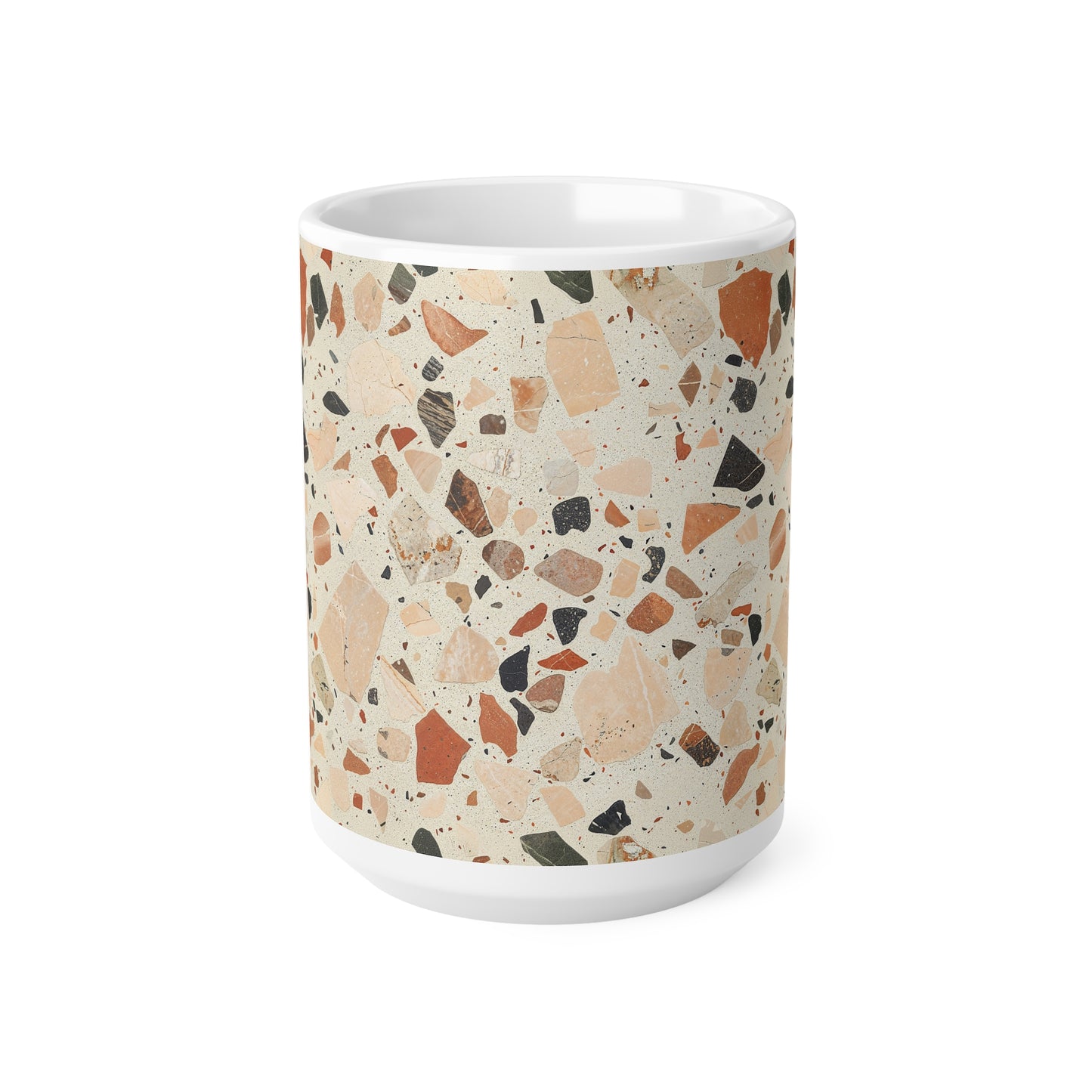 Mug - Terrazzo (Boho, Retro) Ceramic Coffee Cups, 11oz, 15oz